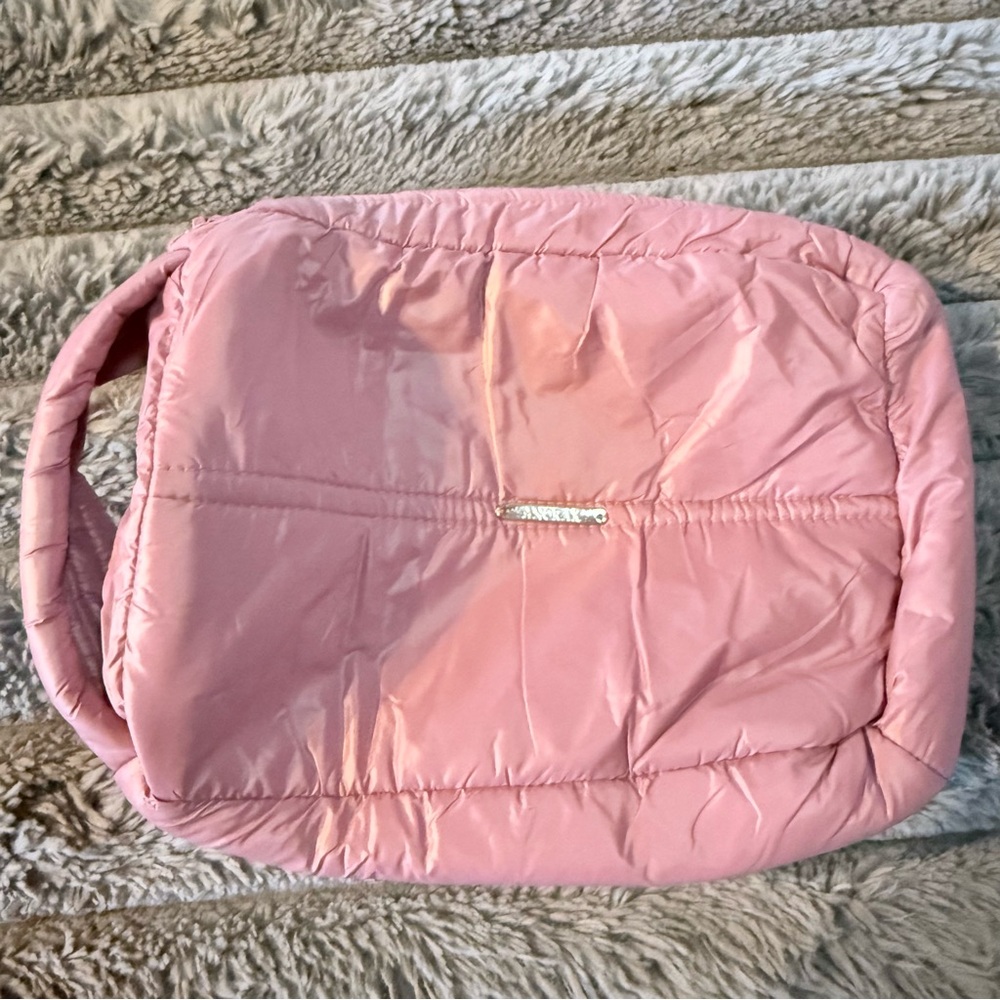 Anorak Pink Puffer Down Small Accessories Cosmetic Bag | Travel Pouch
